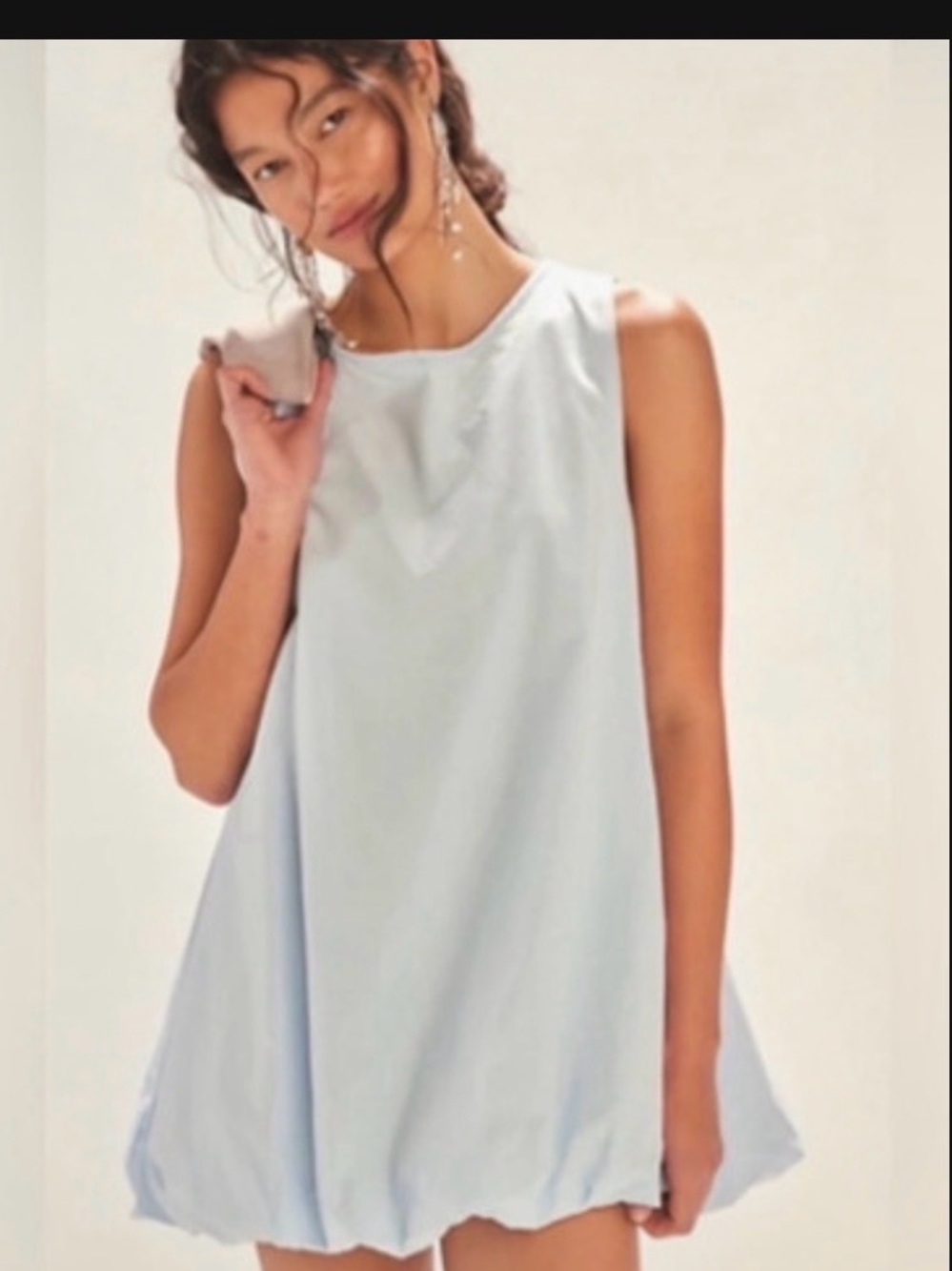 Free People Free-est Baby Blue Mini Dress– with Pockets S